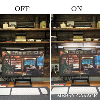 Quntis『Glow』はコスパ最高!ミニ書斎におすすめな7つの理由_⑥間接照明的なバックライトが良い